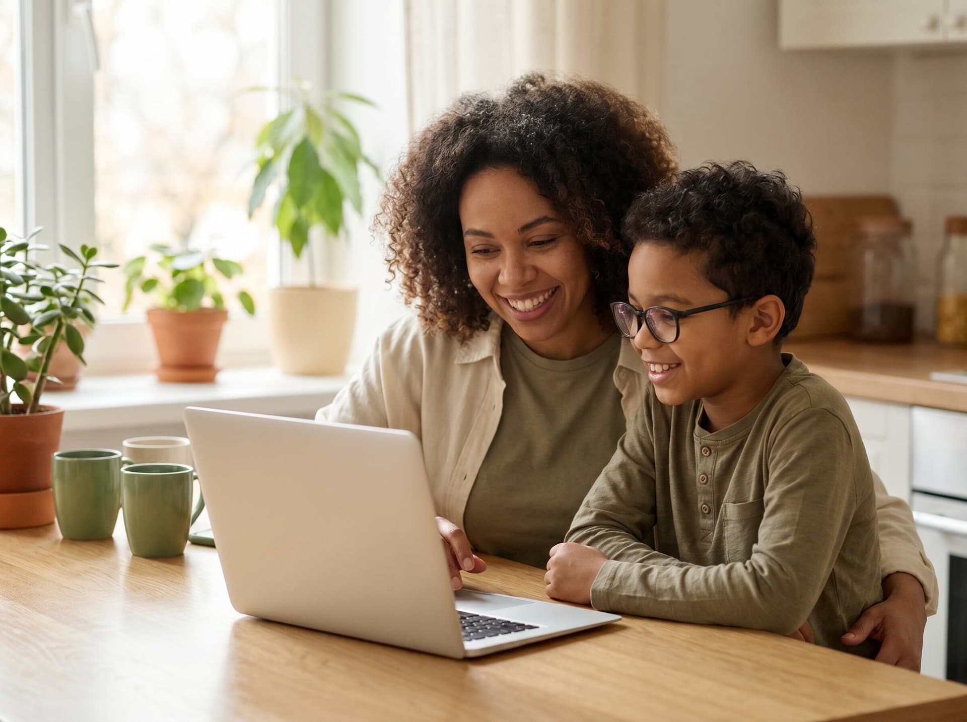 Parent browsing micro schools on a laptop